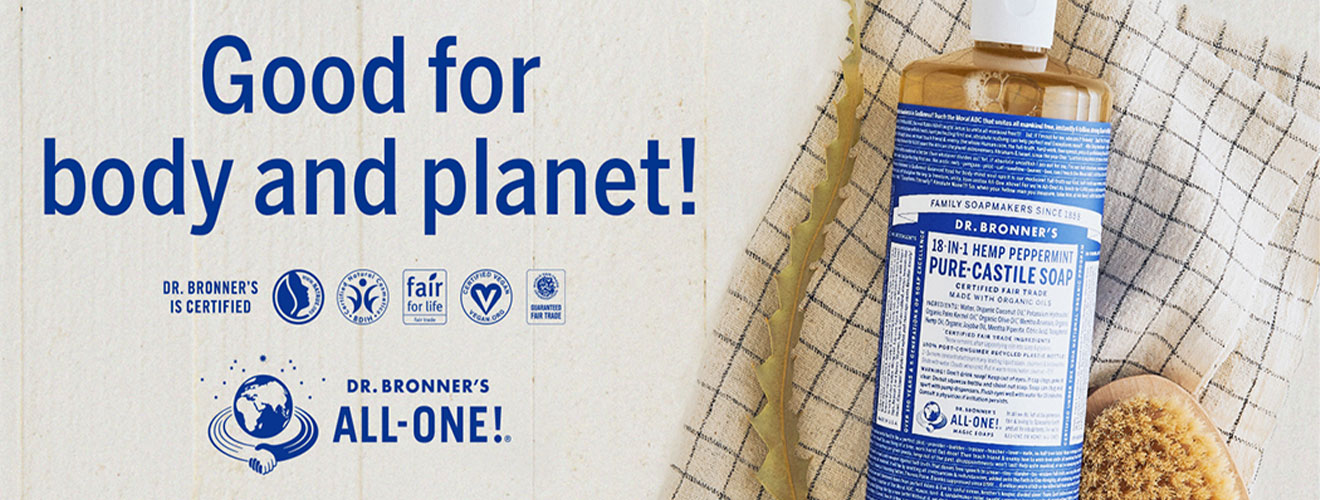 Dr. Bronner's Brand Page Banner